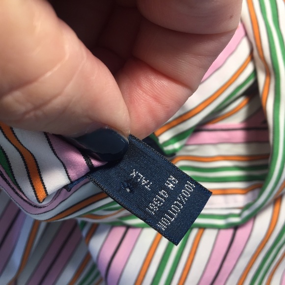 RALPH LAUREN sz 16 button up shirt pink green - Picture 6 of 15